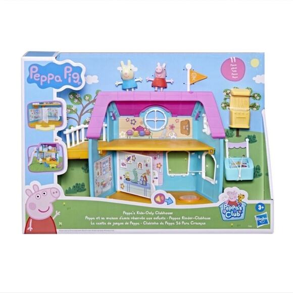 NIB Peppa Pig Peppa's Kids- Only Clubhouse 11pc w/Rebecca Rabbit & Peppa Figures - Picture 2 of 5